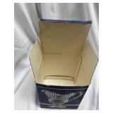 Vintage Avon Mount Vernon Cobalt Blue Fostoria Glass Sauce Pitcher Candle Holder