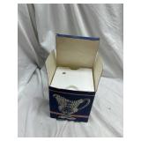 Vintage Avon Mount Vernon Cobalt Blue Fostoria Glass Sauce Pitcher Candle Holder