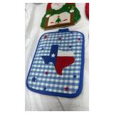 Holiday Kitchen Pot Holder Set - Texas and Christmas Theme