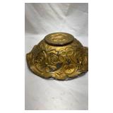 Vintage Floral Glass Bowl with Rose Pattern