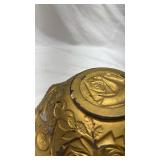 Vintage Floral Glass Bowl with Rose Pattern