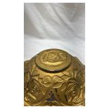 Vintage Floral Glass Bowl with Rose Pattern