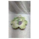 Vintage Hand-Painted Grape Motif Ceramic Dish