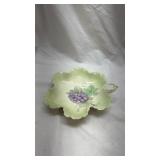 Vintage Hand-Painted Grape Motif Ceramic Dish