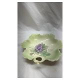 Vintage Hand-Painted Grape Motif Ceramic Dish
