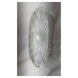 Vintage Clear Glass Sunburst Celery Dishes Set of 3
