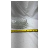 Vintage Clear Glass Sunburst Celery Dishes Set of 3