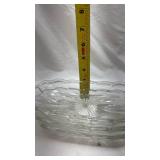 Vintage Clear Glass Sunburst Celery Dishes Set of 3