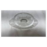Vintage Clear Glass Footed Compote Dish