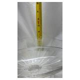 Vintage Clear Glass Footed Compote Dish