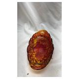 Vintage Amber Glass Sunflower Dish
