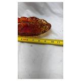 Vintage Amber Glass Sunflower Dish