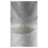 Vintage Fan-Shaped Clear Glass Dish