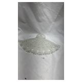 Vintage Fan-Shaped Clear Glass Dish