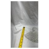 Vintage Fan-Shaped Clear Glass Dish