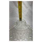 Vintage Fan-Shaped Clear Glass Dish