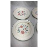 Vintage Tudor Rose Floral Dinner Plates Set of 4