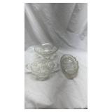 Vintage Cut Glass Berry Bowls Set