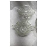 Vintage Cut Glass Berry Bowls Set