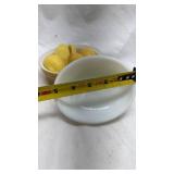Vintage Avon White Ceramic Bird Dish with Yellow Base