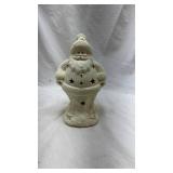 White Ceramic Santa Claus Luminary