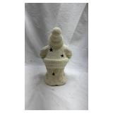 White Ceramic Santa Claus Luminary