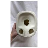White Ceramic Santa Claus Luminary