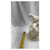 White Ceramic Santa Claus Luminary
