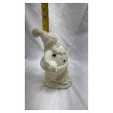 White Ceramic Santa Claus Luminary