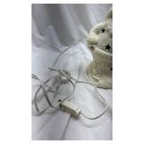 White Ceramic Santa Claus Luminary