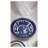 Vintage Johnson Brothers Blue Willow Tea Set