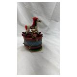 Vintage Enesco Wooden Horse and Bear Drum Music Box