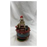 Vintage Enesco Wooden Horse and Bear Drum Music Box