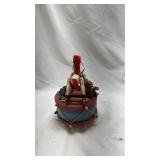 Vintage Enesco Wooden Horse and Bear Drum Music Box