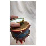 Vintage Enesco Wooden Horse and Bear Drum Music Box