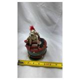 Vintage Enesco Wooden Horse and Bear Drum Music Box