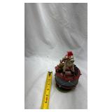 Vintage Enesco Wooden Horse and Bear Drum Music Box