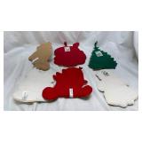 Vintage Christmas Fabric Ornament Set