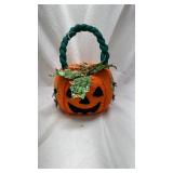 Handcrafted Halloween Fabric Pumpkin Decoration