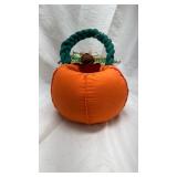 Handcrafted Halloween Fabric Pumpkin Decoration