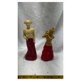 Vintage Avon Big Wheel Spanish Dancer and Matador Cologne Bottles