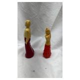 Vintage Avon Big Wheel Spanish Dancer and Matador Cologne Bottles