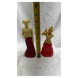 Vintage Avon Big Wheel Spanish Dancer and Matador Cologne Bottles