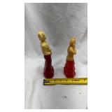 Vintage Avon Big Wheel Spanish Dancer and Matador Cologne Bottles