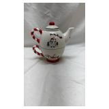 Pfaltzgraff Christmas Tea Set with Candy Cane Handle