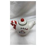 Pfaltzgraff Christmas Tea Set with Candy Cane Handle