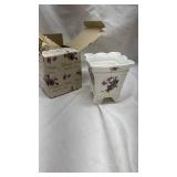 Victorian Violets Fine Bone China Footed Planter