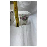 Victorian Violets Fine Bone China Footed Planter