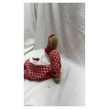 Vintage Gingerbread Cloth Doll in Red Checkered Dress