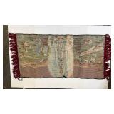 Vintage Religious Tapestry with Rural Scene